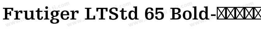 Frutiger LTStd 65 Bold字体转换
